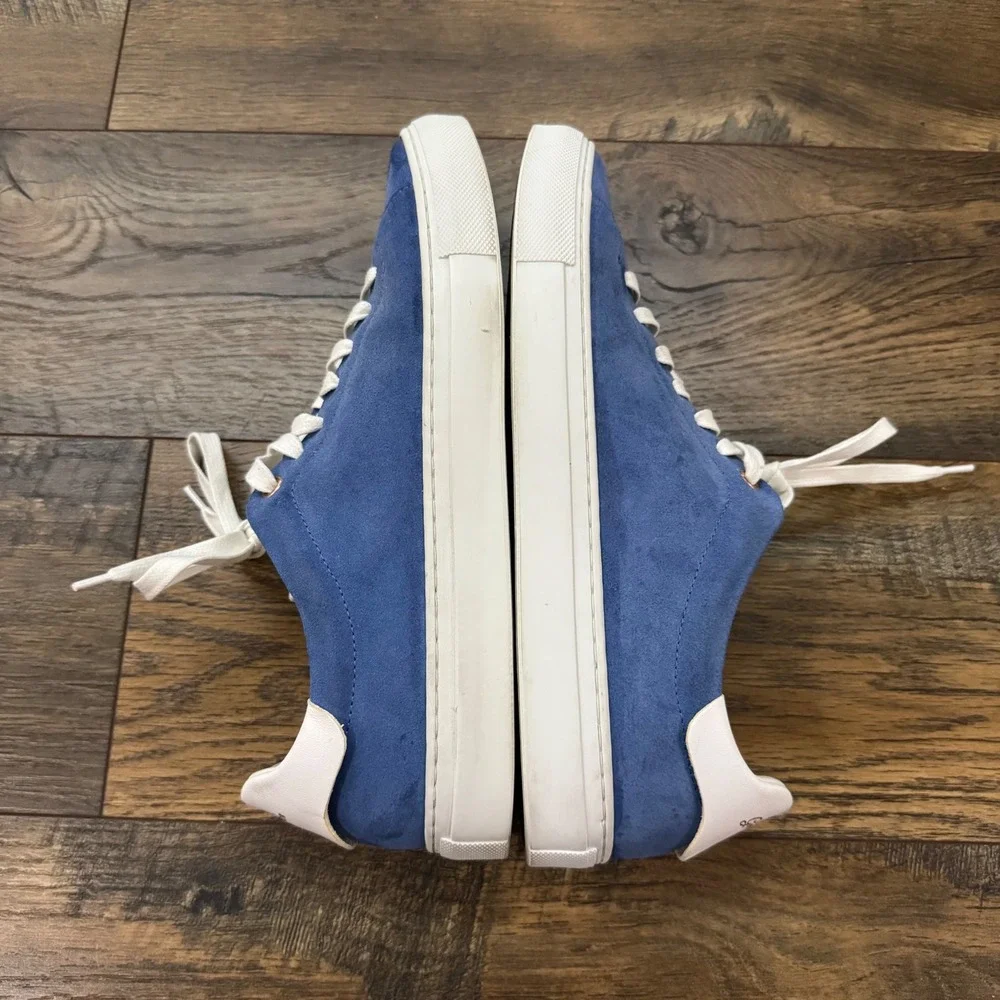 Good Man Brand Edge Blue Suede Low Top Sneakers Made in Italy Men 7 Casual Shoes